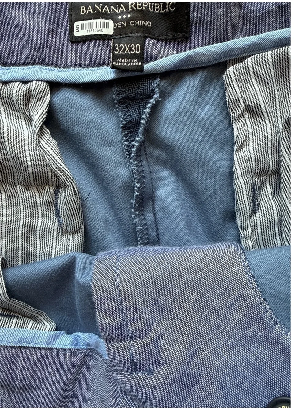 Banana Republic Geo Print Blue Men's Aiden Straight Chino Pants